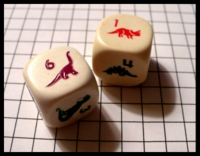 Dice : Dice - Game Dice - Dino Dice Only 2 of 5